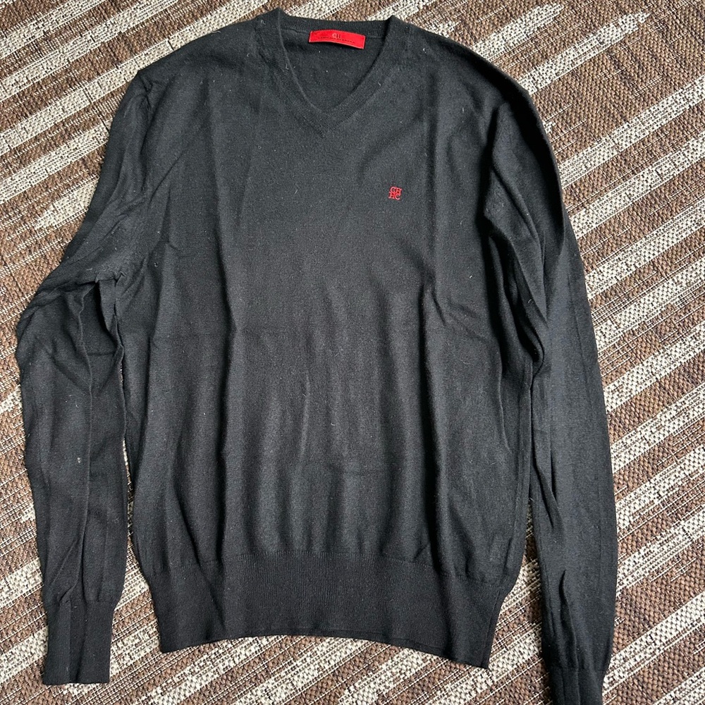 Black V-Neck Sweater